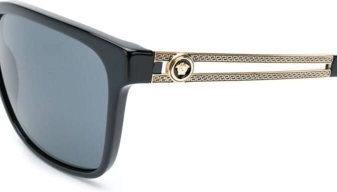 Versace Eyewear thin framed sunglasses Zwart
