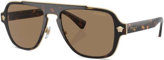 Versace Eyewear Zonnebril met piloten montuur Groen