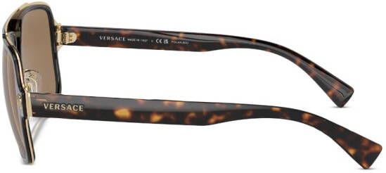 Versace Eyewear Zonnebril met piloten montuur Groen