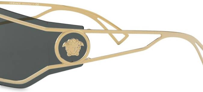 Versace Eyewear V-Powerful zonnebril met shield montuur Grijs
