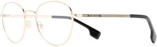 Versace Eyewear VE1279 bril met rond montuur Goud