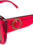 Versace Eyewear Zonnebril met doorzichtig montuur Rood - Thumbnail 2