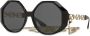 Versace Eyewear Zonnebril met geometrisch montuur Zwart - Thumbnail 2