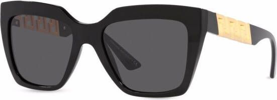 Versace Eyewear Zonnebril met Greca vlak Zwart
