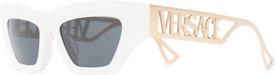 Versace Eyewear Zonnebril met kattenoog montuur Wit