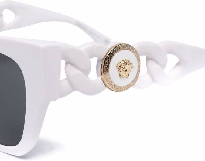 Versace Eyewear Zonnebril met ketting Wit