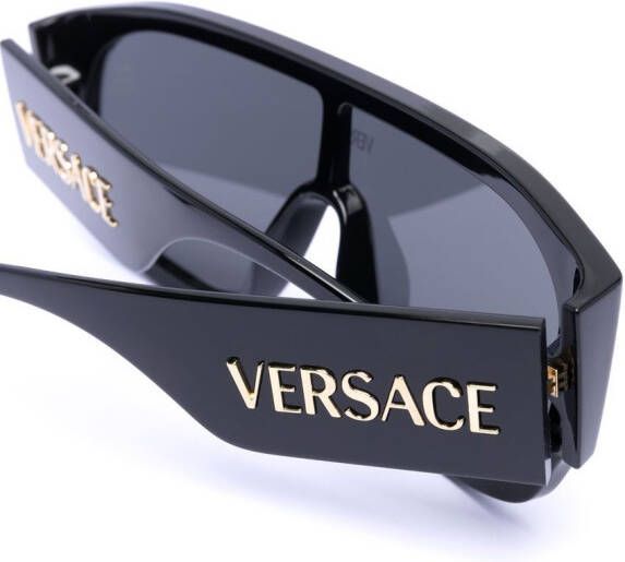 Versace Eyewear Zonnebril met logo Zwart