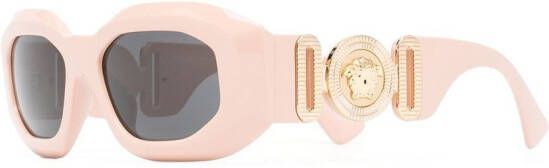 Versace Eyewear Zonnebril met Medusa plakkaat Roze