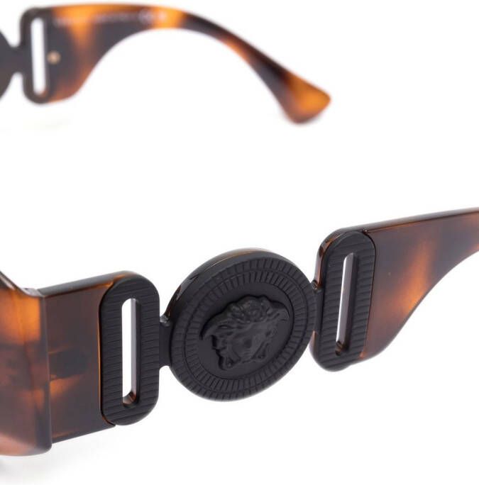 Versace Eyewear Zonnebril met ovaal montuur Bruin