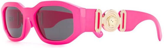 Versace Eyewear Zonnebril met ovaal montuur Roze