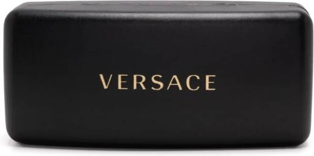 Versace Eyewear Zonnebril met oversized montuur Bruin