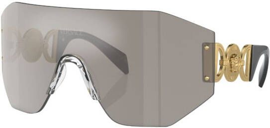Versace Eyewear Zonnebril met oversized montuur Grijs