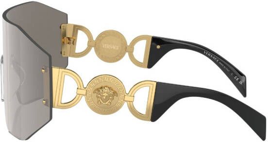 Versace Eyewear Zonnebril met oversized montuur Grijs