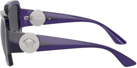Versace Eyewear Zonnebril met oversized montuur Paars