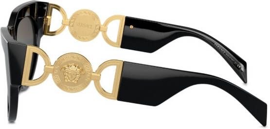 Versace Eyewear Zonnebril met oversized montuur Zwart