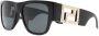 Versace Eyewear Zonnebril met oversized montuur Zwart - Thumbnail 2