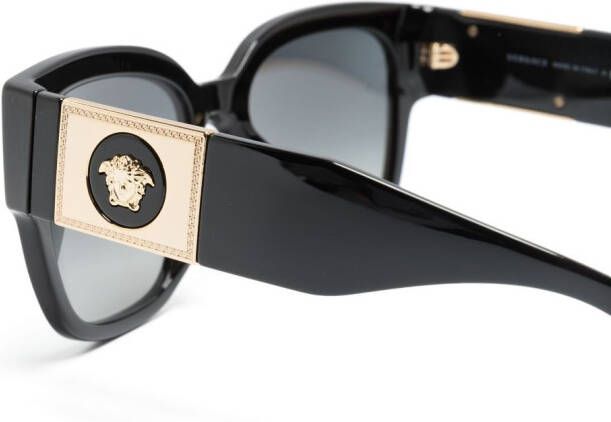 Versace Eyewear Zonnebril met oversized montuur Zwart