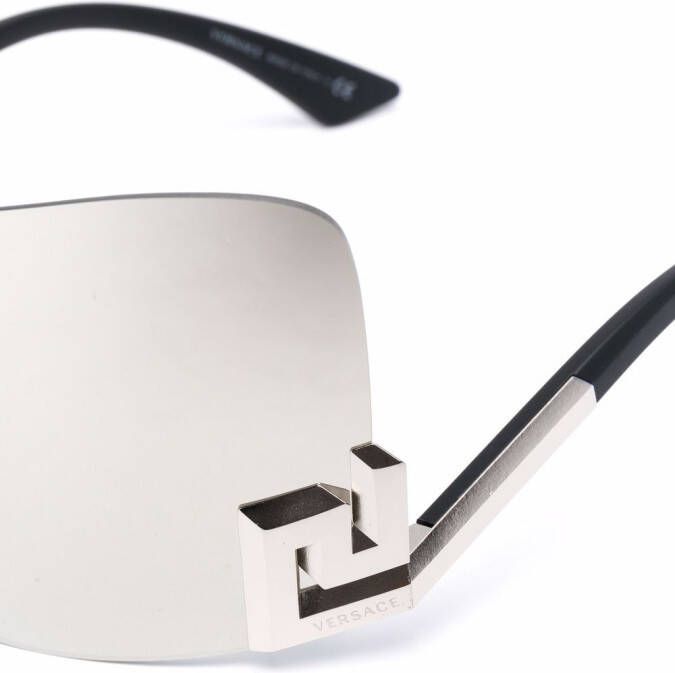 Versace Eyewear Zonnebril met oversized montuur Zwart