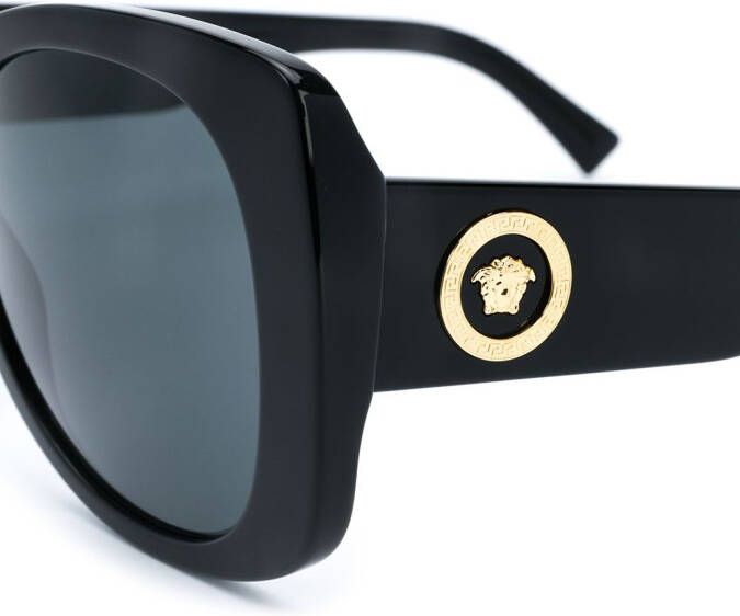 Versace Eyewear Zonnebril met oversized montuur Zwart