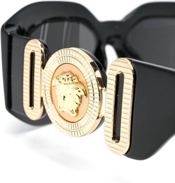 Versace Eyewear Zonnebril met oversized montuur Zwart