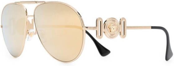 Versace Eyewear Zonnebril met piloten montuur Goud