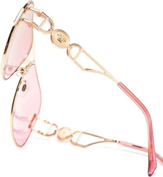 Versace Eyewear Zonnebril met piloten montuur Roze