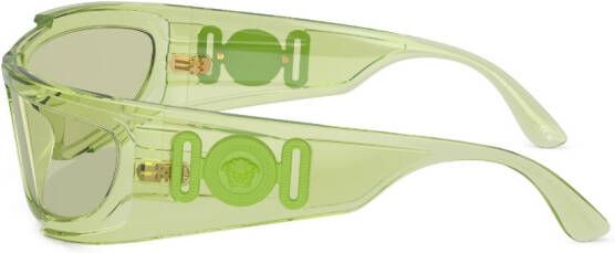 Versace Eyewear Zonnebril met rechthoekig montuur Groen