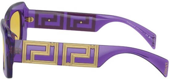 Versace Eyewear Zonnebril met rechthoekig montuur Paars