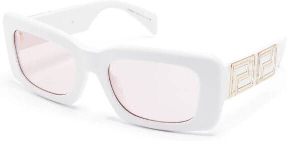 Versace Eyewear Zonnebril met rechthoekig montuur Wit