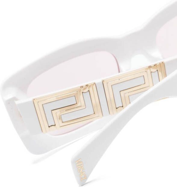 Versace Eyewear Zonnebril met rechthoekig montuur Wit