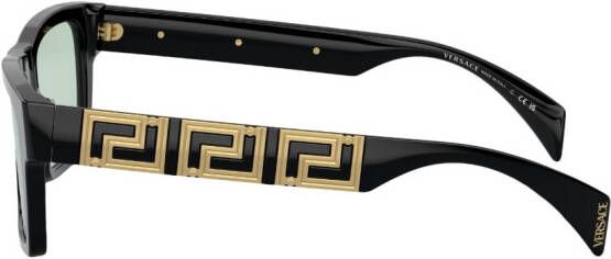 Versace Eyewear Zonnebril met rechthoekig montuur Zwart