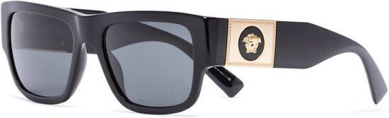 Versace Eyewear Zonnebril met rechthoekig montuur Zwart