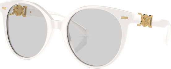 Versace Eyewear Zonnebril met rond montuur Wit