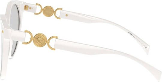 Versace Eyewear Zonnebril met rond montuur Wit