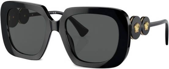 Versace Eyewear Zonnebril met rond montuur Zwart
