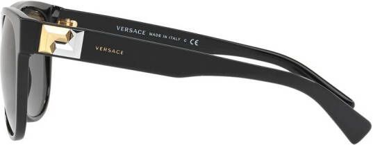 Versace Eyewear Zonnebril met rond montuur Zwart