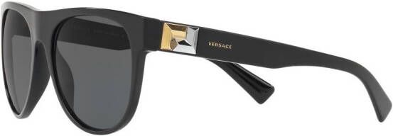 Versace Eyewear Zonnebril met rond montuur Zwart