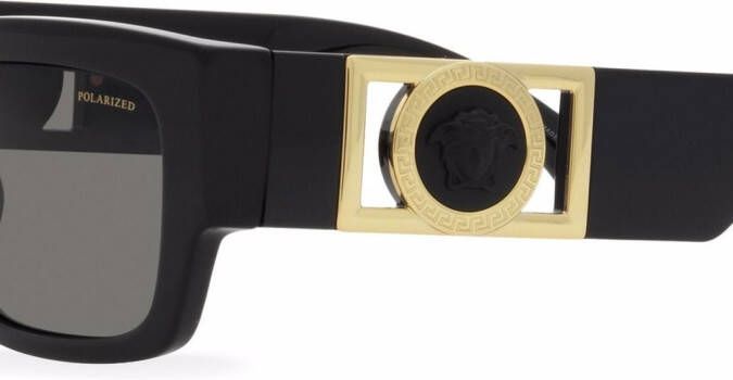 Versace Eyewear Zonnebril met vierkant montuur Zwart