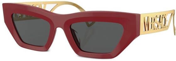 Versace Eyewear Zonnebril met vierkant montuur Rood