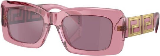 Versace Eyewear Zonnebril met vierkant montuur Roze