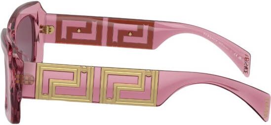 Versace Eyewear Zonnebril met vierkant montuur Roze