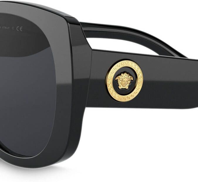 Versace Eyewear Zonnebril met vierkant montuur Zwart