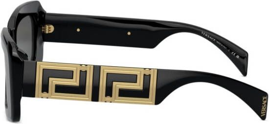 Versace Eyewear Zonnebril met vierkant montuur Zwart