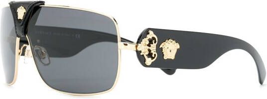 Versace Eyewear Zonnebril met vierkant montuur Zwart