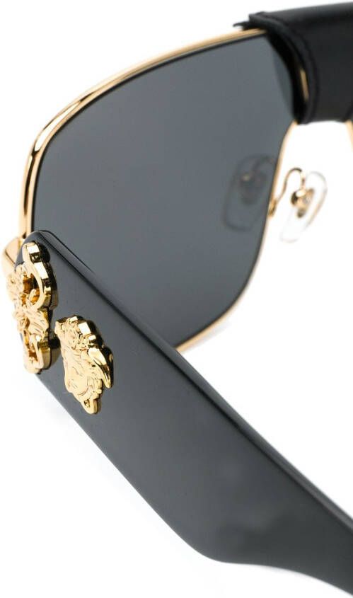 Versace Eyewear Zonnebril met vierkant montuur Zwart