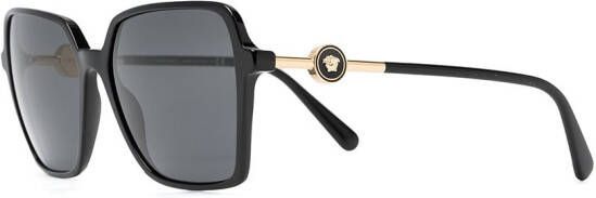Versace Eyewear Zonnebril met vierkant montuur Zwart