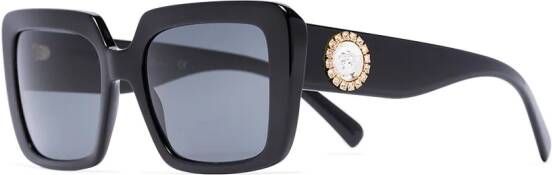 Versace Eyewear Zonnebril met vierkant montuur Zwart