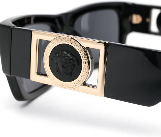 Versace Eyewear Zonnebril met vierkant montuur Zwart