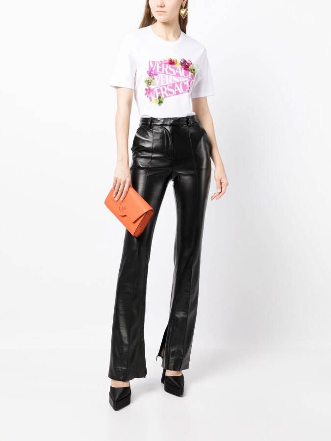 Versace T-shirt met logoprint Wit
