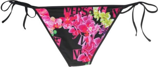 Versace Bikinislip met bloemenprint Zwart